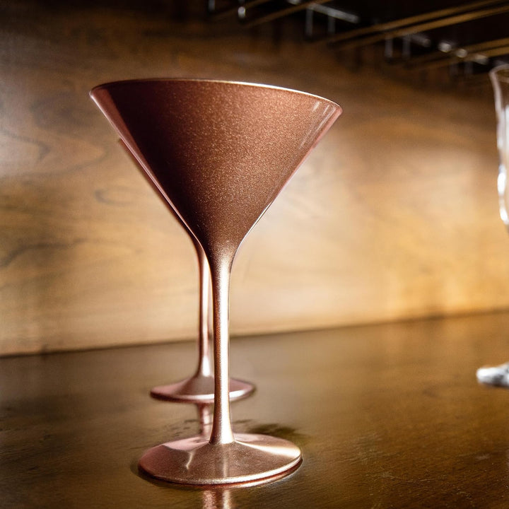 Stölzle Lausitz Cocktailschale Elements 240ml I Martini Gläser 6er Set I bronze I Cocktailgläser spü