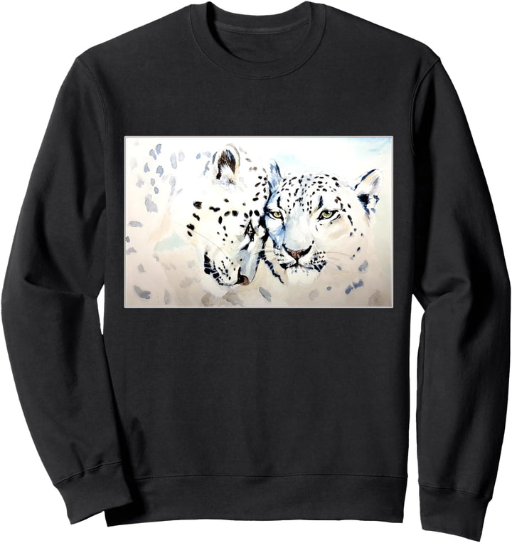 Weisse Leoparden, die grosse Katze kuscheln Sweatshirt