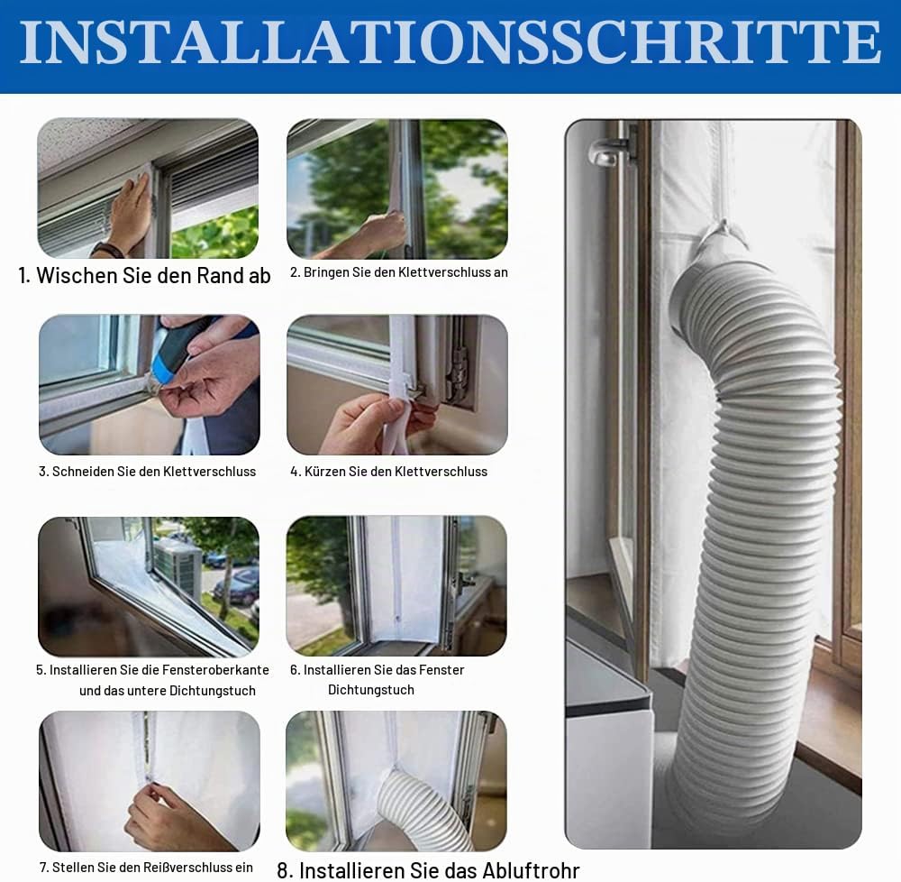 Fensterabdichtung für mobile Klimageräte, klimaanlage fensterabdichtung, Hot Air Stop zum Anbringen