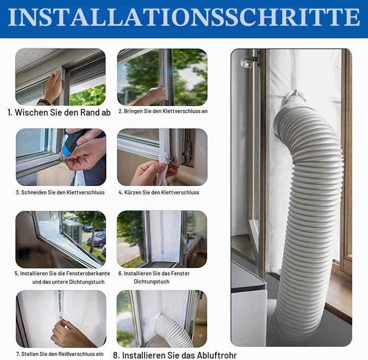 Fensterabdichtung für mobile Klimageräte, klimaanlage fensterabdichtung, Hot Air Stop zum Anbringen