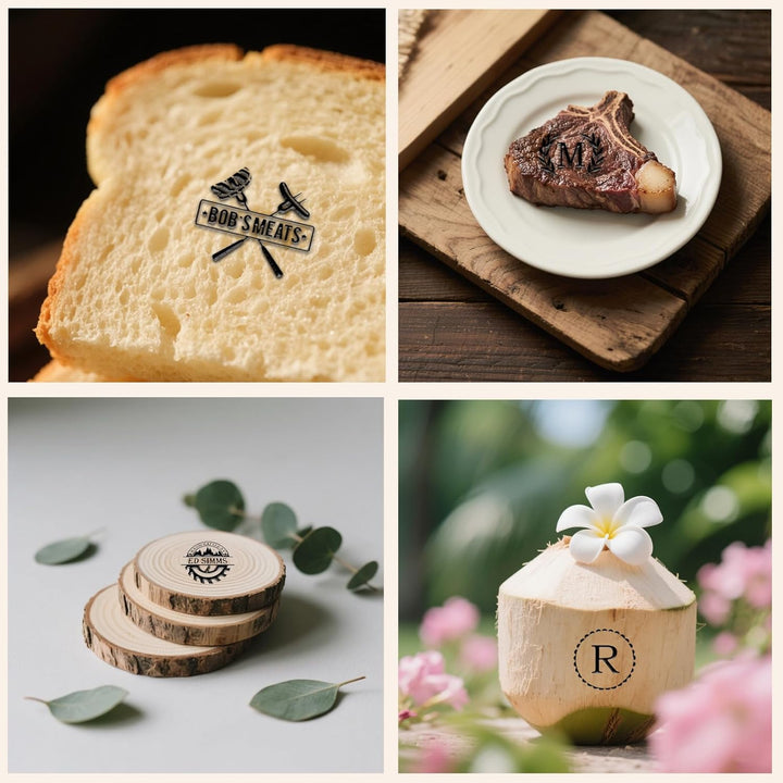 Elektrisches Brenneisen mit individueller Temperaturregelung für Holz – Personalisierter Logostempel