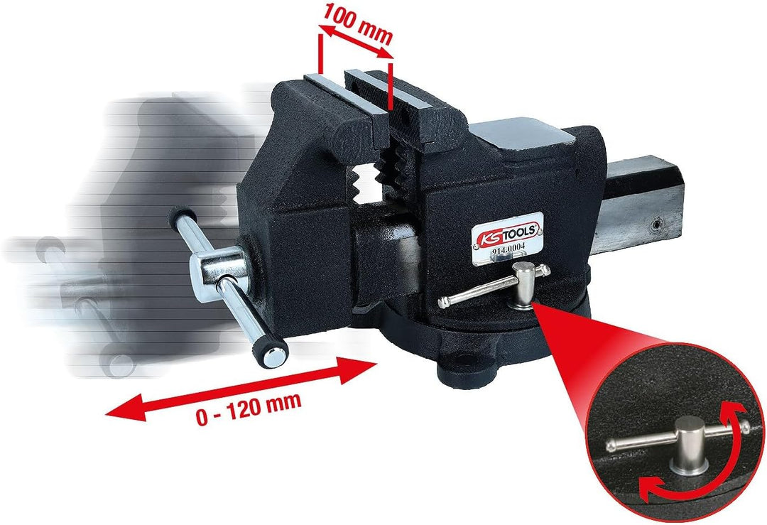 KS Tools 914.0004 Parallel-Schraubstock, 4" 100 mm, 100 mm