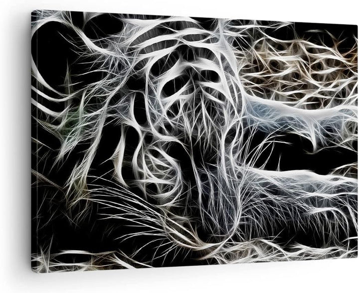 Bilder auf Leinwand Abstraktion modern Leinwandbild mit Rahmen 70x50cm Wandbilder Dekoration Wohnzim