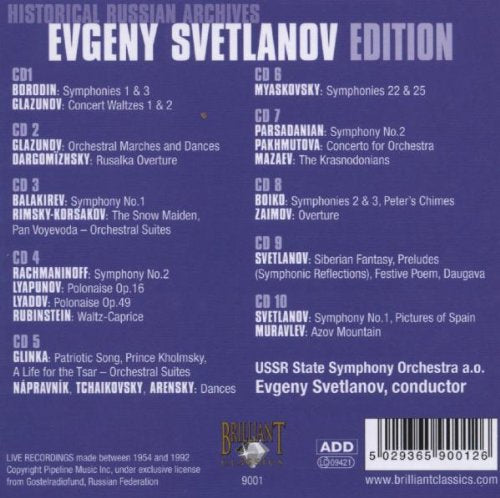 Historical Russian Archives-Evgeny Svetlanov, Audio-CD
