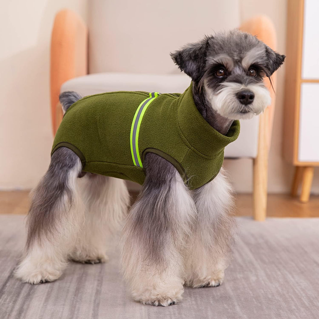 Winterkleidung für kleine Hunde, Winterkleidung, Mantel, weiches Fleece mit reflektierendem Hunde-Ei