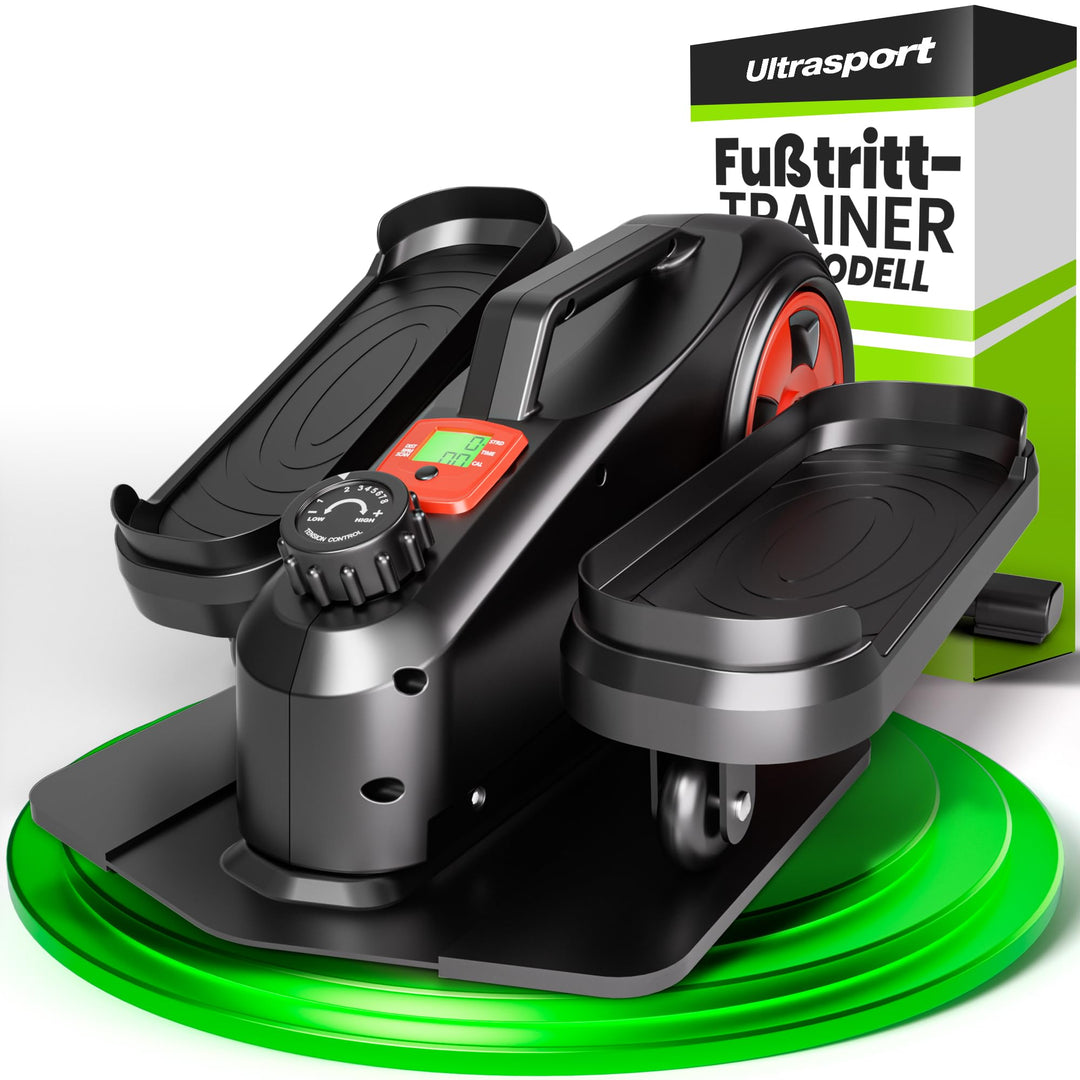 Ultrasport Stepper für Zuhause: Rutschfester Up-Down Swing mit LCD Display und 8 Stufen, Fitness Ste