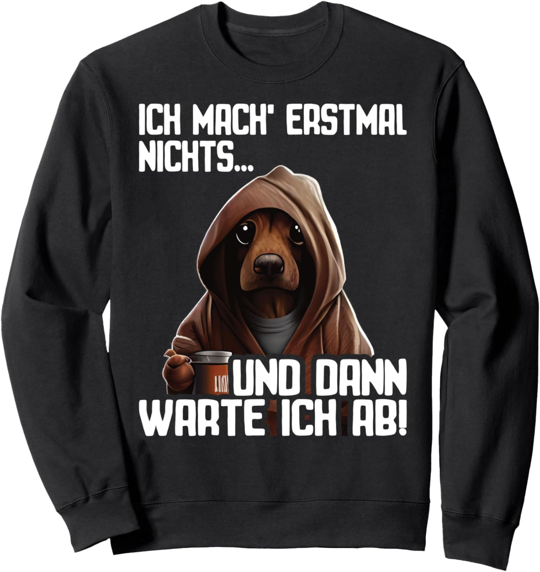 Dackel Spruch Lustig Geschenk I Ich mache erstmal nichts Sweatshirt