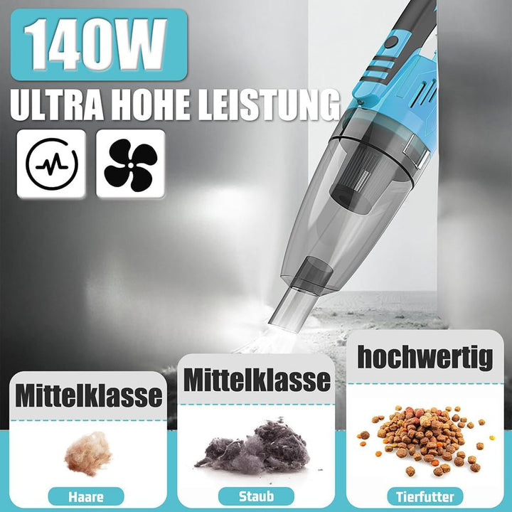 Handstaubsauger 10000Pa,Ersatz für Makita 18V Akku,Mini Handstaubsauger Auto 140W,Bürstenloser Motor