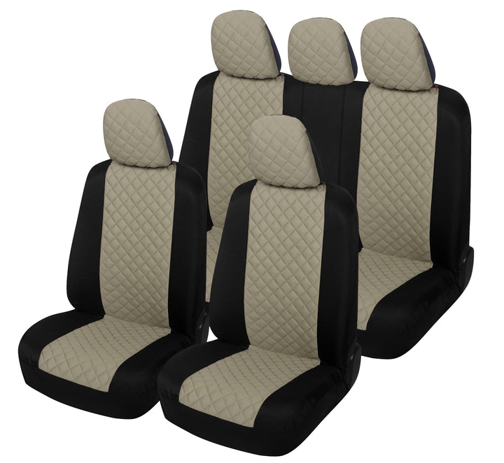 Auto Accessori Lupex A23 Universal Auto Sitzbezug Schonbezüge Vorne Hinten (Komplett-Set zweifarbig,