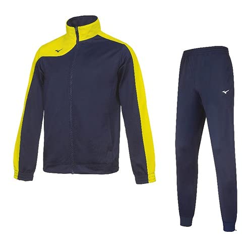 Mizuno Kobe Knitted Tracksuit für Herren (1 Stück) XL Marineblau/Gelb, XL Marineblau/Gelb