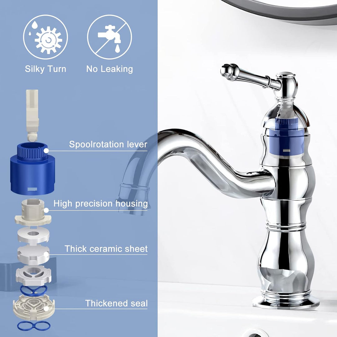 kisimixer Wasserhahn Bad,360° Drehbar Waschtischarmatur-Mischbatterie für Bad, Einhandmischer Wascht