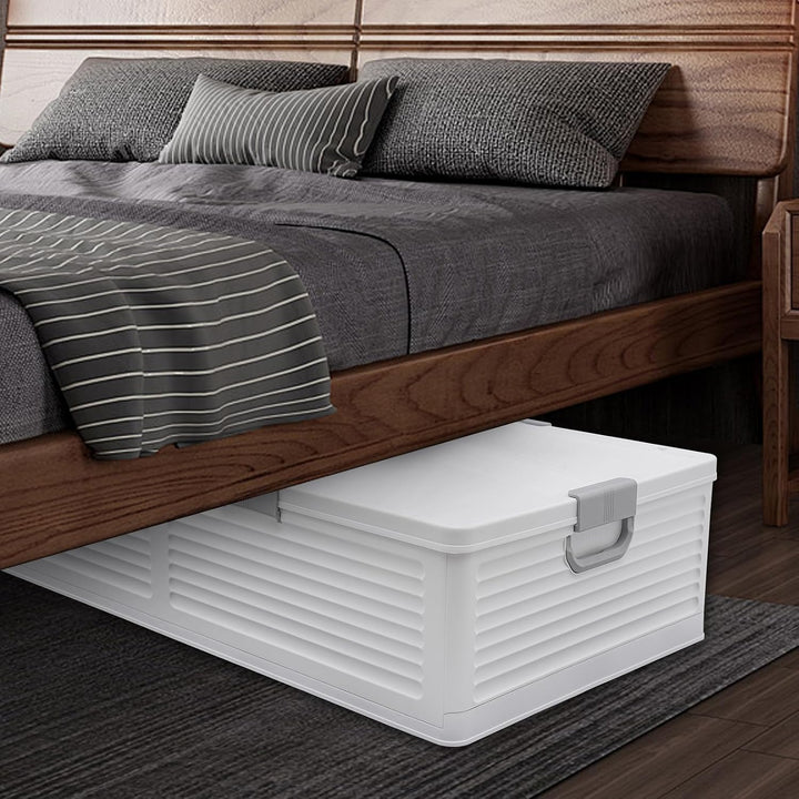 Unterbett Aufbewahrungsbox 101 x 51,5 x 24 cm mit Rollen