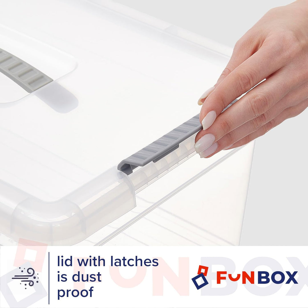PROFUN Aufbewahrungsbox mit Deckel 3 L – Gross Plastikbox mit Deckel – Stapelboxen – Kisten & Boxen