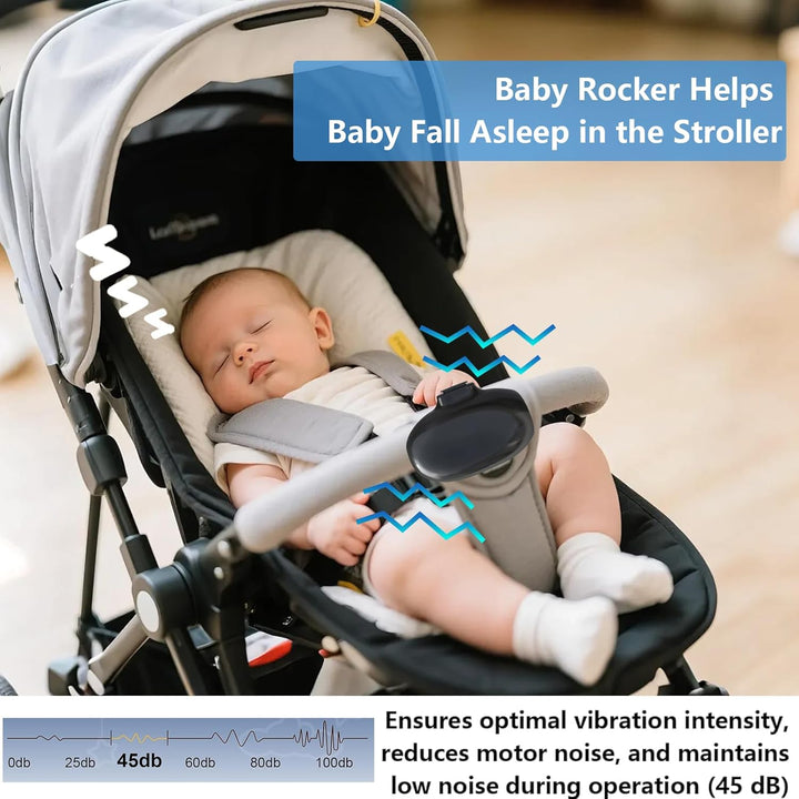 Kinderwagenschaukler, Upgrade kinderwagen Beweger Elektrisch(USB-C), Schlafhilfe Für Baby Mit 40 Min