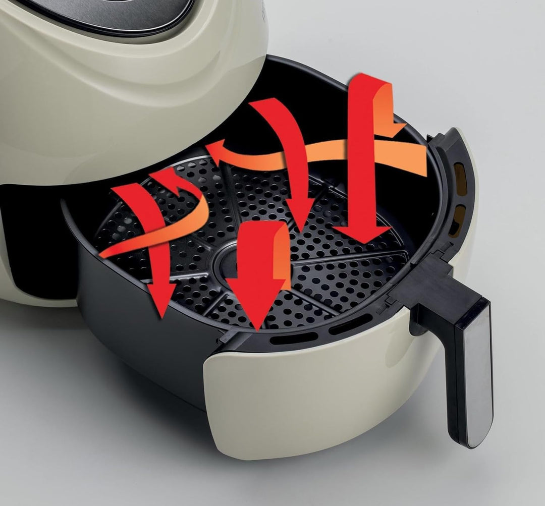 Ariete Airy Fryer XXL 4618, Heissluftfritteuse 7 Liter, 60-Minuten-Timer, LCD- und Touchscreen mit 7