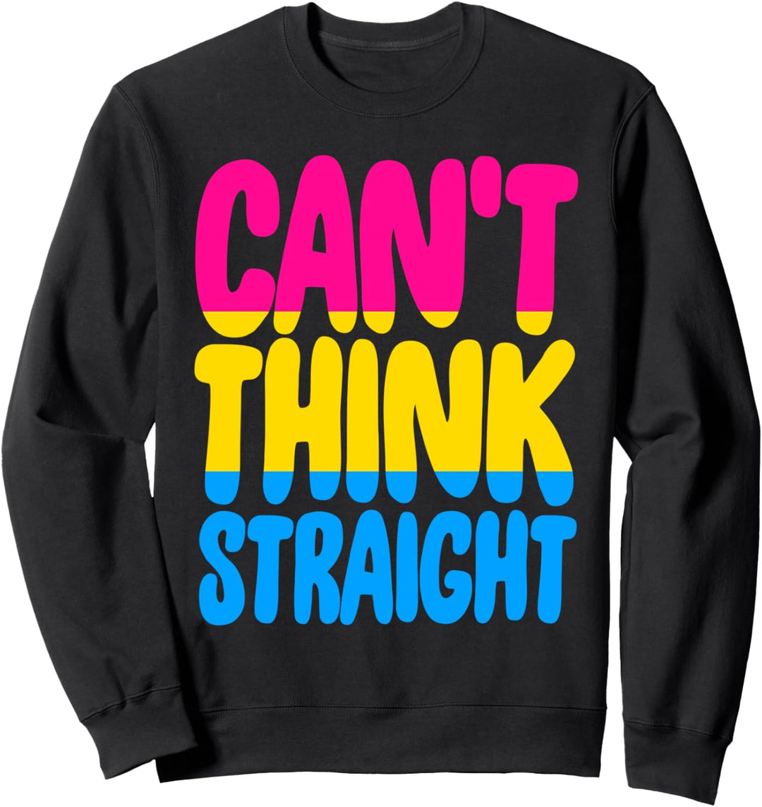 Ich kann nicht gerade pansexuelles LGBTQIA Pride Flag Sweatshirt