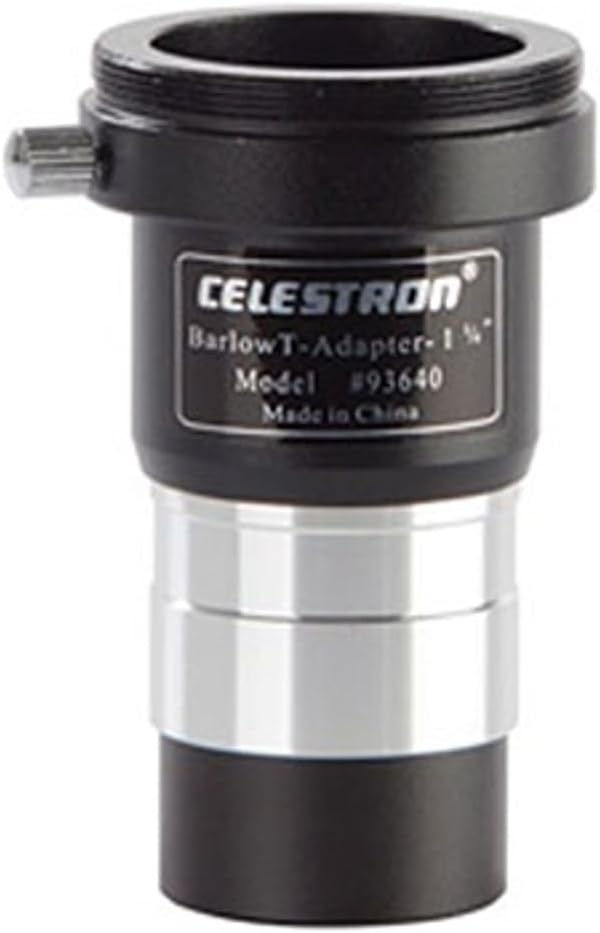 Celestron 93640 1,25'' Universal Barlow- und T-Adapter, Schwarz Single, Single