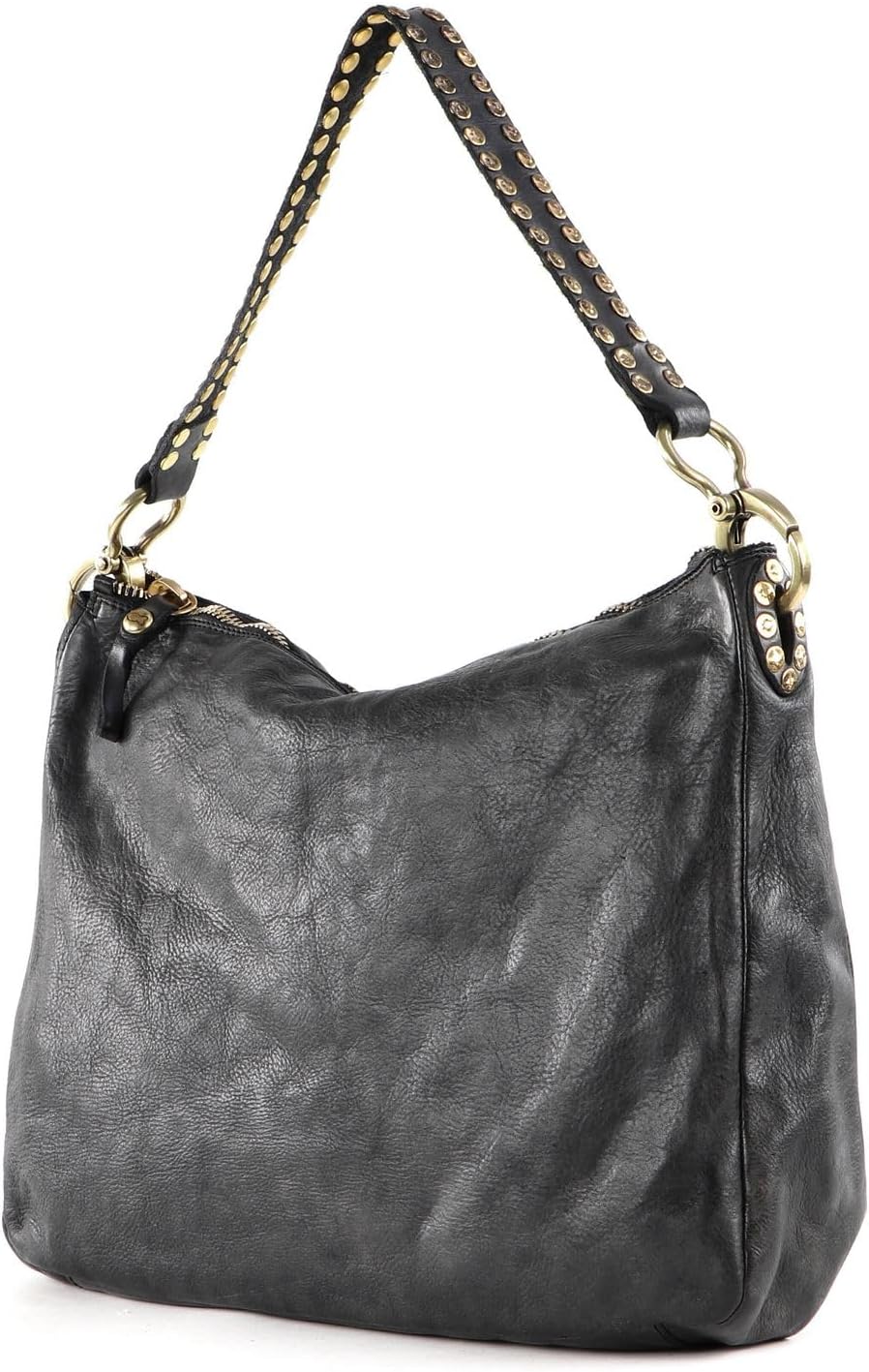 Campomaggi Alabama - Schultertasche 35 cm Grigio, Grigio