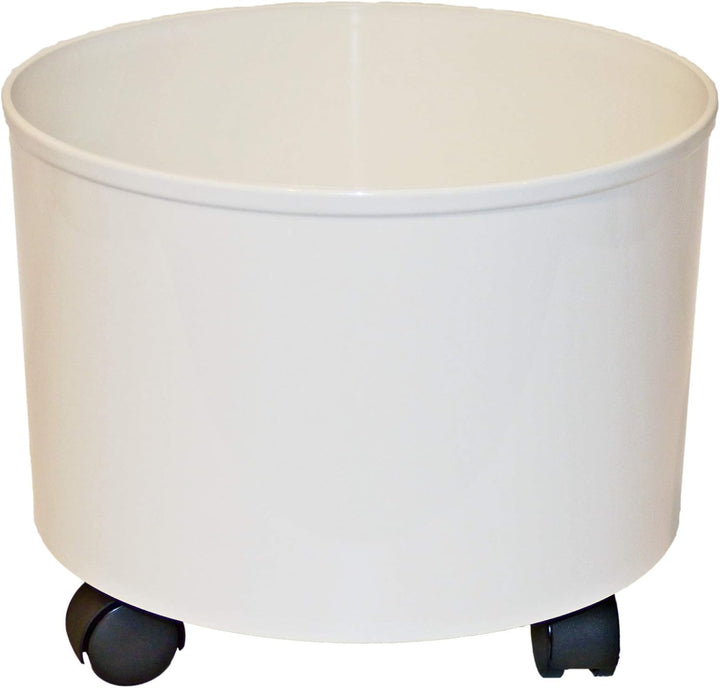happy nature Set3 Blumenkübel Corona Weiss Ø 37cm H 24,5cm mit wb_Rollen