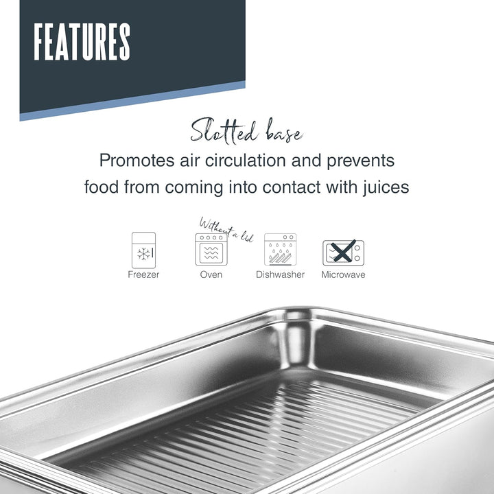 LACOR - 64674 - Ecoinox Pro Luftdichtes Tupper, 3,5 L, Edelstahl 18/10 mit Polypropylen-Deckel, Luft