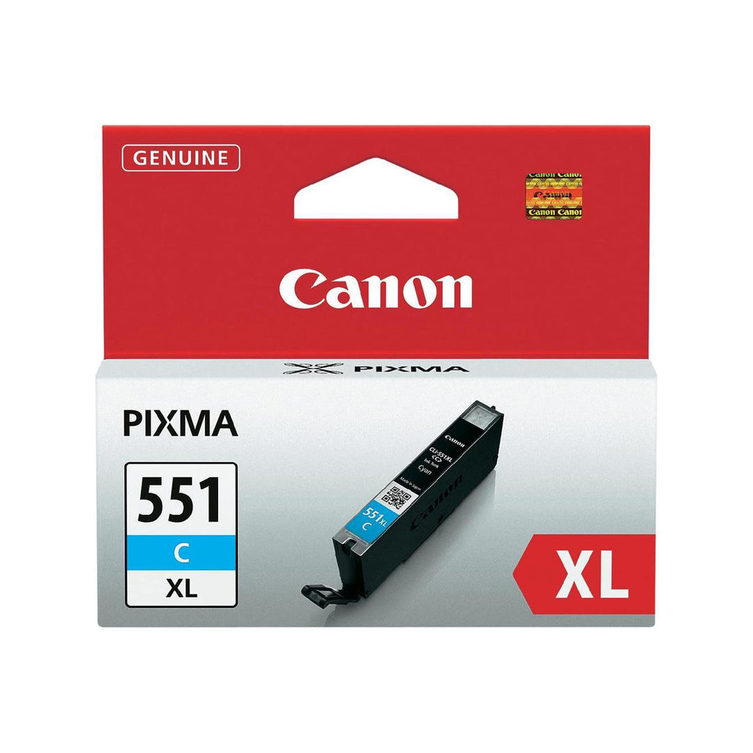 Canon Originaltinte CLI-551XL C, Grösse XL, Cyan, Recyclebare Verpackung Neue Kartonverpackung 2024,