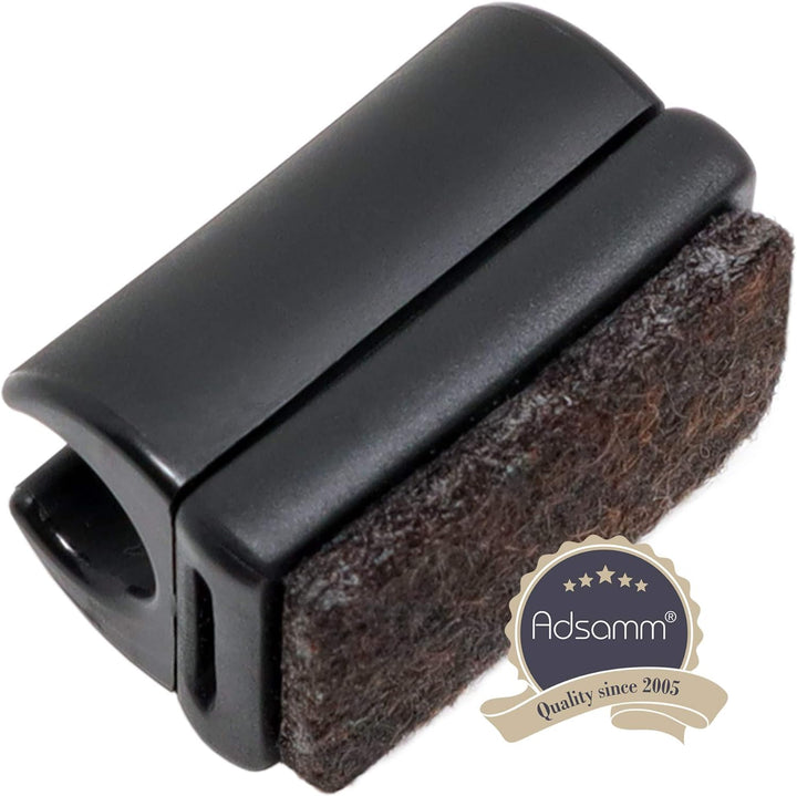 Adsamm® / 16 x Klemmschalengleiter mit Filz/Schwarz/ø 8-9 mm/Rund/Schalengleiter mit austauschbarem