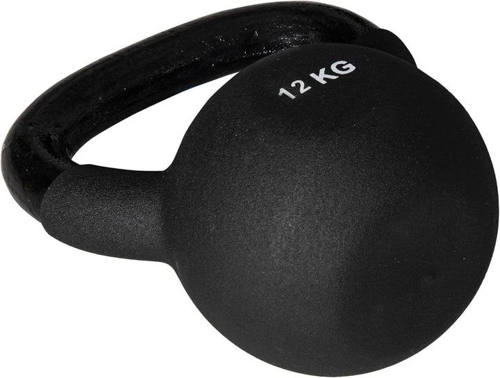 HOMCOM Kettlebell Kugelhantel aus Gusseisen mit Neoprenbeschichtung Bodenschonende Schwunghantel Gew