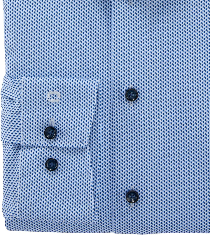 OLYMP Herren Businesshemd Langarm Luxor 24/Seven,modern fit,Kent-Kragen 37 Bleu 11, 37 Bleu 11