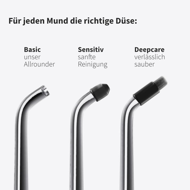 Zahnheld® Ersatzdüsen Basic für Munddusche Aquadent (9 Stück, weiss) 9 Stück Weiss, 9 Stück Weiss