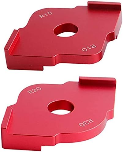 2er Set Aluminium Legierung Holz Platten Eckradius von Quick Table of Router Bit Gauge Templates Kit