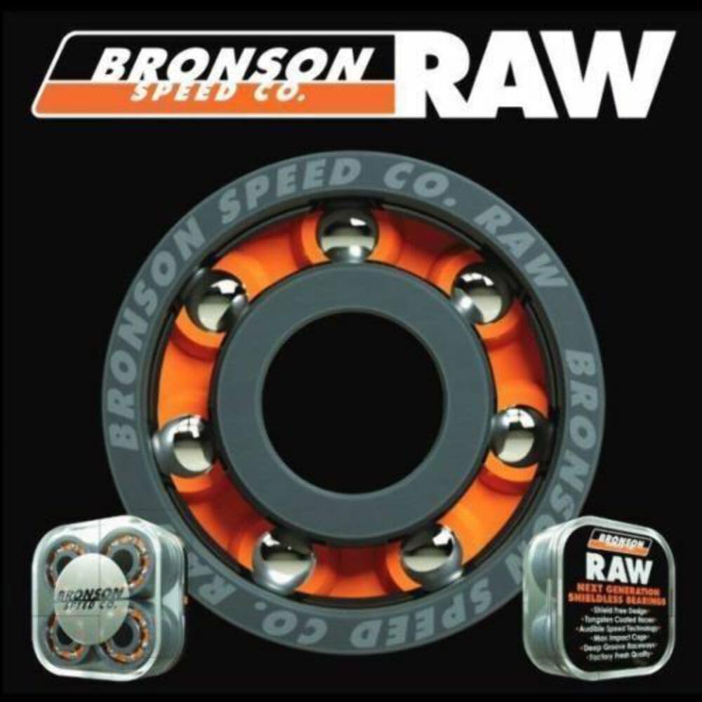 Bronson++ Skateboard Kugellager Raw Kugellager grey/orange, grey/orange
