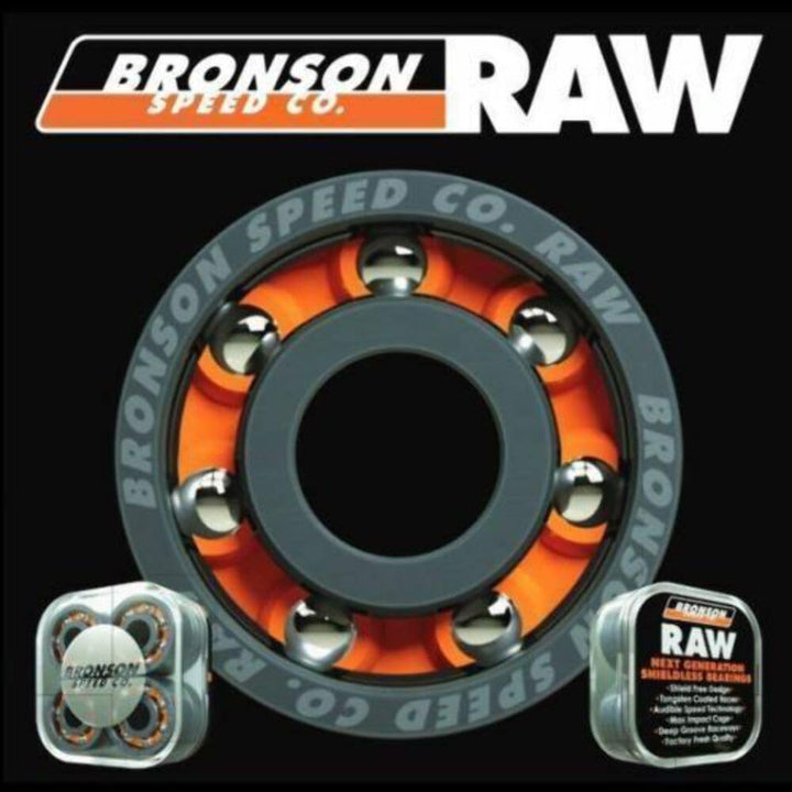Bronson++ Skateboard Kugellager Raw Kugellager grey/orange, grey/orange