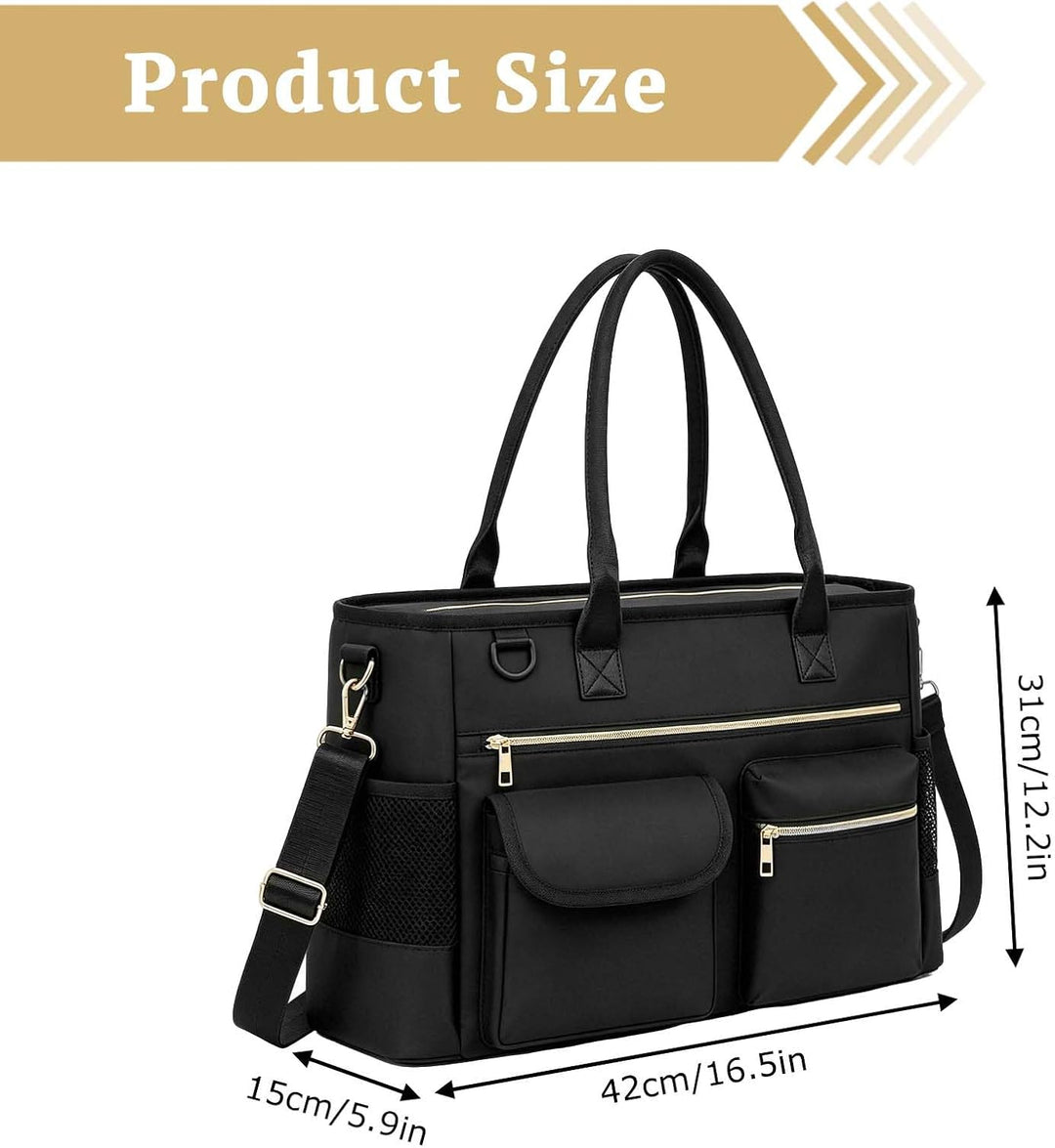 Lehrertasche Damen, Laptoptasche 16 Zoll mit Isolierter Tasche, Grosse Arbeitstasche mit Laptopfach