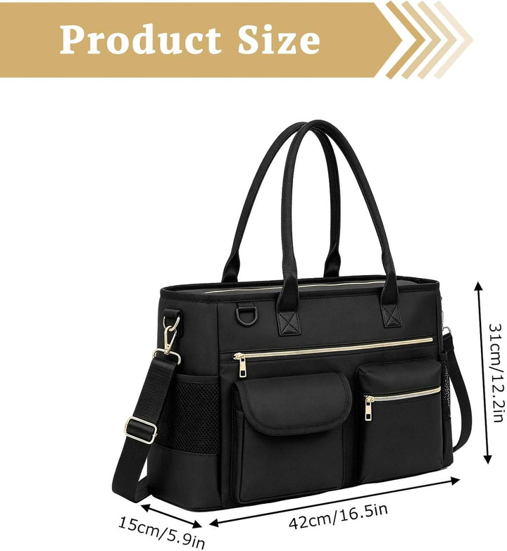 Lehrertasche Damen, Laptoptasche 16 Zoll mit Isolierter Tasche, Grosse Arbeitstasche mit Laptopfach