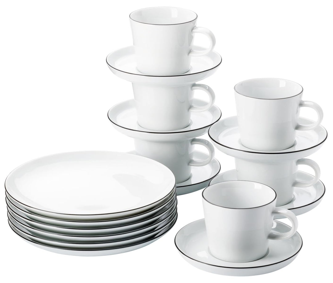 Cucina-Basic Colori Black Kaffeeset 18tlg.