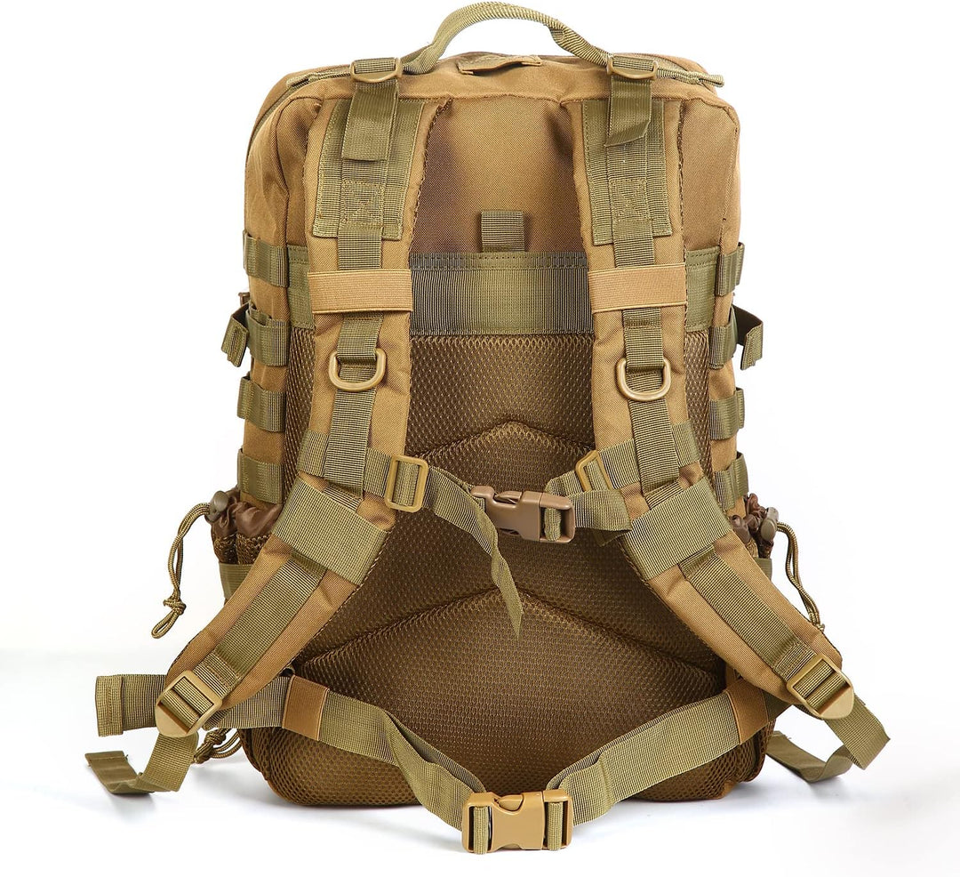 FALKENSTEJN Rucksack für Freizeit Outdooraktivitäten Schule Arbeit Multifunktionsrucksack Camel 45l