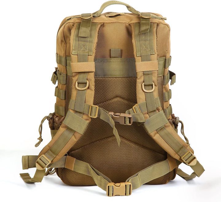 FALKENSTEJN Rucksack für Freizeit Outdooraktivitäten Schule Arbeit Multifunktionsrucksack Camel 45l