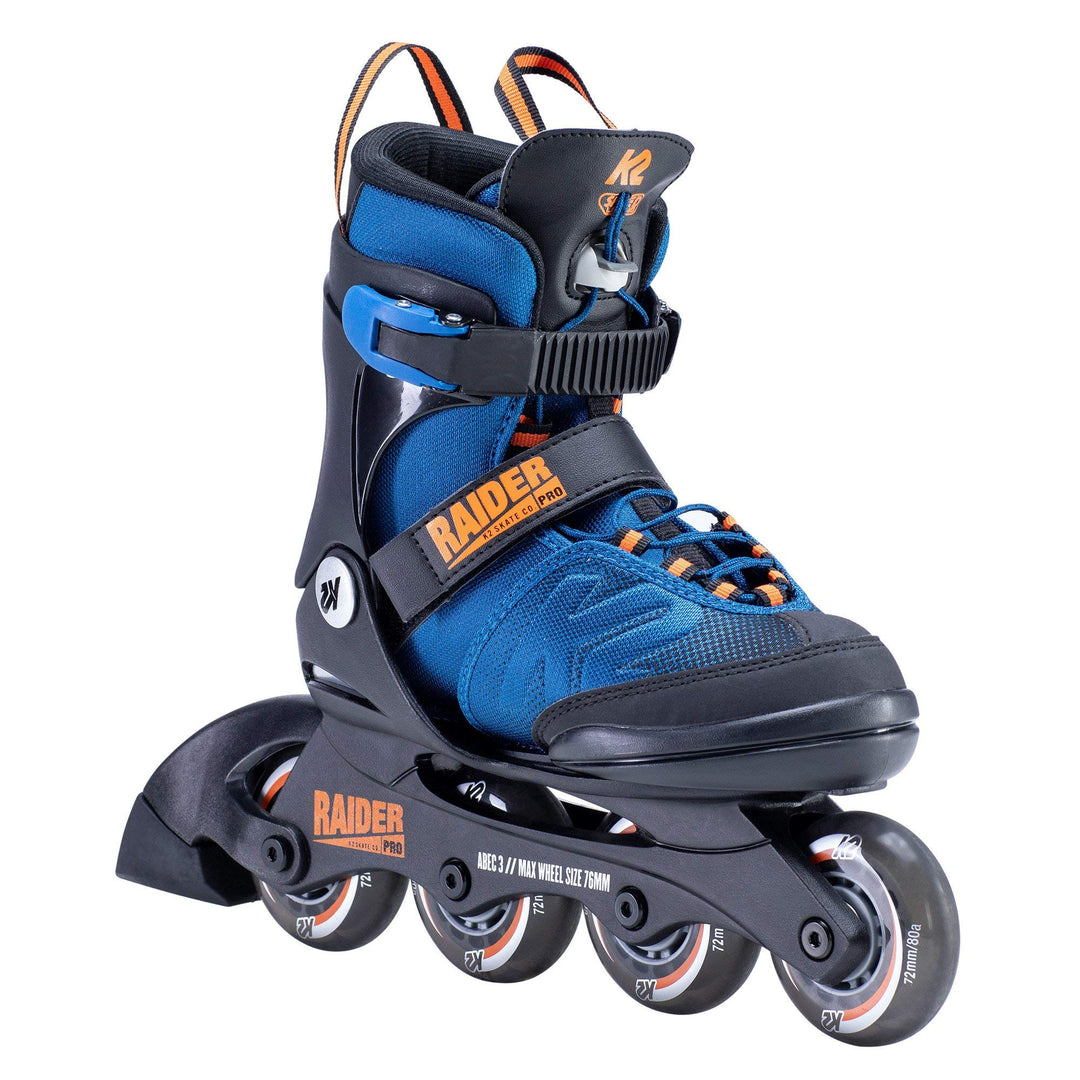 K2 Skates Raider Pro Inline Skates M (EU: 32-37 / UK: 13-4 / US: 1-5) black - blue - orange, M (EU: