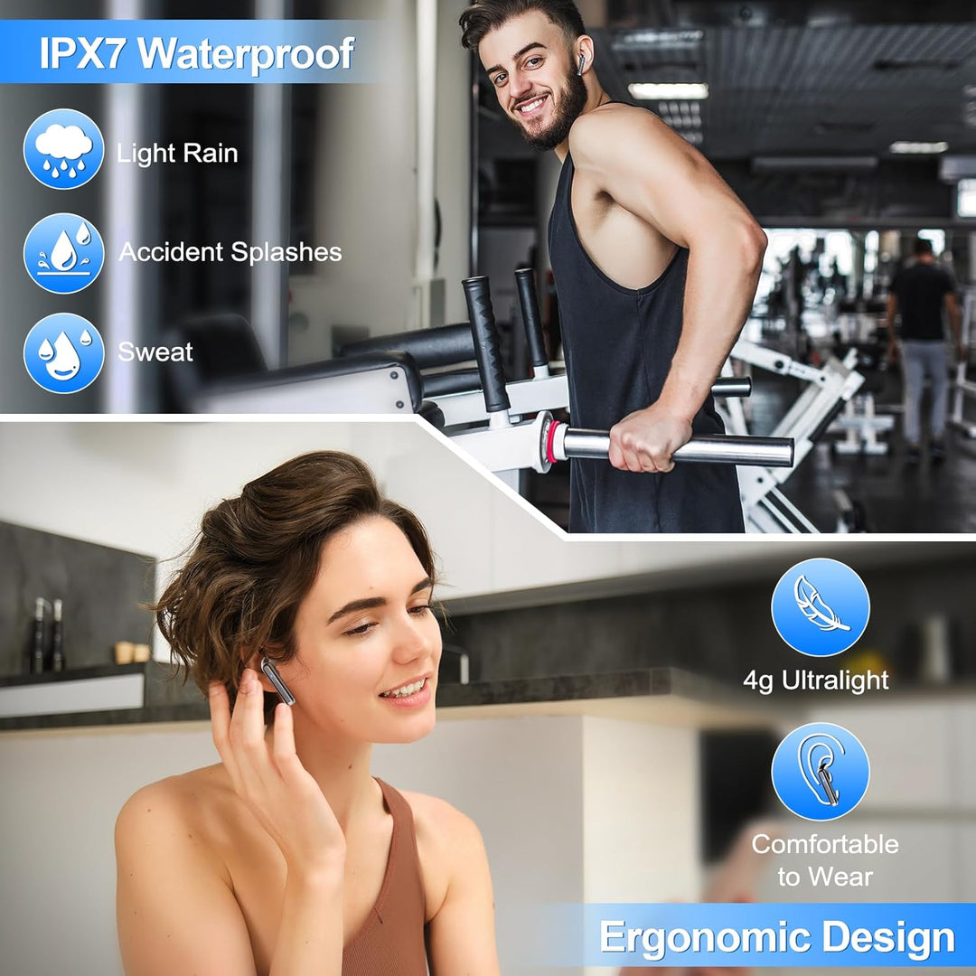 OYIB Bluetooth Kopfhörer, 2024 In Ear Kopfhörer Kabellos Bluetooth 5.3 Kopfhörer mit ENC Mic, 25 Std