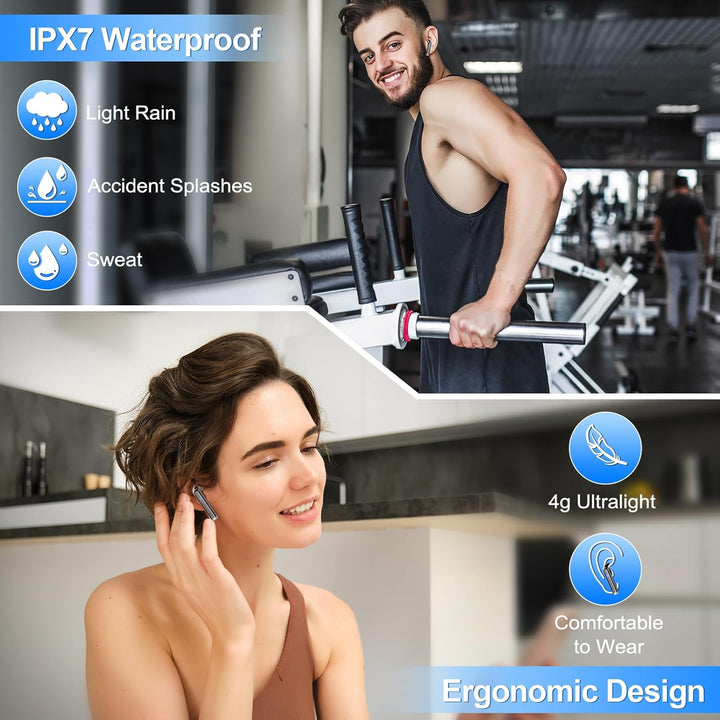 OYIB Bluetooth Kopfhörer, 2024 In Ear Kopfhörer Kabellos Bluetooth 5.3 Kopfhörer mit ENC Mic, 25 Std