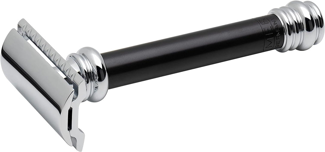 Merkur – 38.011 – Rasierer verstellbar – Griff schwarz chrom