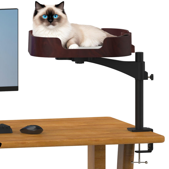 Bürotisch Katzenbett - Adjustable Katzenliege mit Clip-Montage für Schreibtisch, Komfortable Katzenn