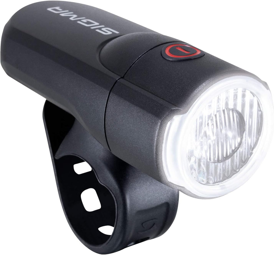 SIGMA SPORT - Aura 30 | LED Fahrradlicht 30 Lux | StVZO zugelassenes, batteriebetriebenes Vorderlich