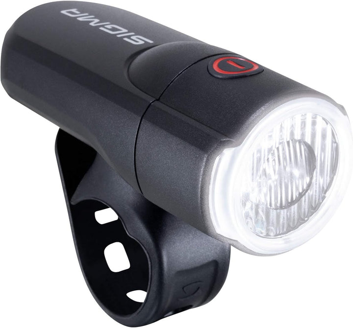 SIGMA SPORT - Aura 30 | LED Fahrradlicht 30 Lux | StVZO zugelassenes, batteriebetriebenes Vorderlich
