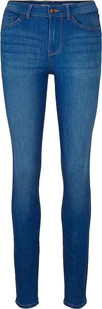 TOM TAILOR Denim Damen Nela Extra Skinny Jeans 25W / 30L 10119 - Used Mid Stone Blue Denim, 25W / 30