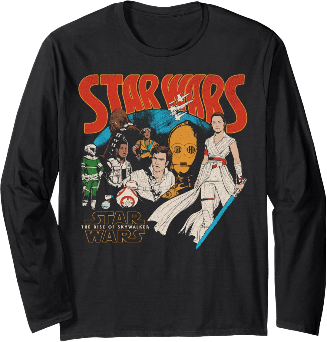 Star Wars: The Rise Of Skywalker Group Shot Retro Langarmshirt