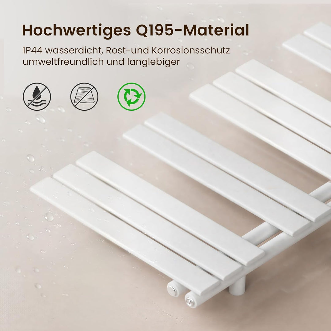 Heilmetz Badheizkörper Weiss Handtuchtrockner Heizung 600 x 1385 mm Bad Heizkörper Handtuchheizkörpe