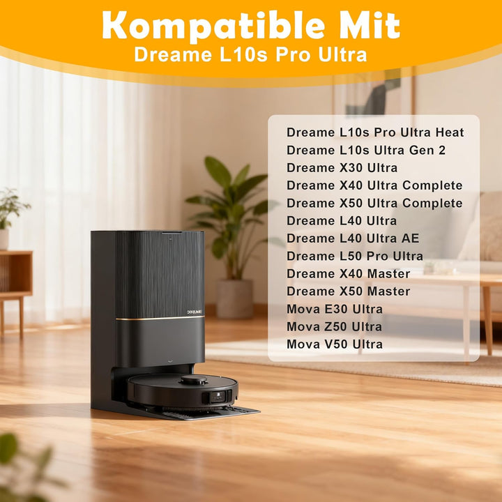 14 Stück Staubbeutel, kompatibel mit Dreame L10/L10s/L20/X20/X30/X40/X50/L40/L50 Ultra, Mova P10/E30