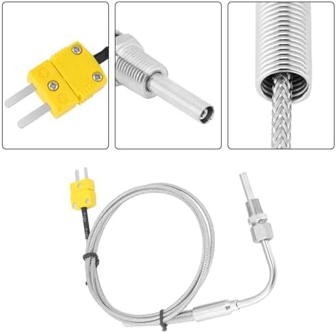 Walfront - Thermoelement Typ K, Temperaturfühler 1/8 Zoll (3 mm) NPT-Gewinde, Abgastemperatursonde m