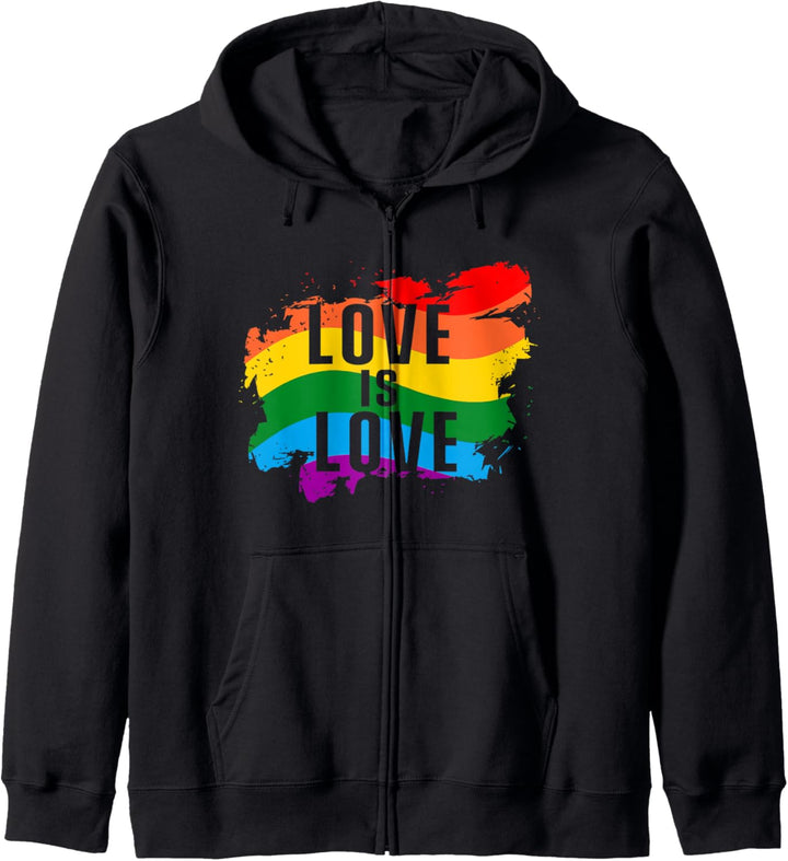 Love Is Love Schwul Homosexuell Regenbogen Lesbisch Gay Kapuzenjacke